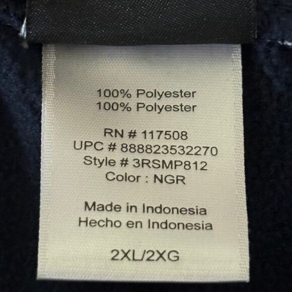 Reebok Sweat Pants Fleece Lined Drawstring Waist Navy Men's 2XL SHORT HEMMED - Picture 10 of 11